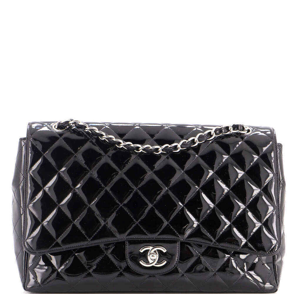 Chanel Maxi Classic Single Flap Bag Quilted Patent